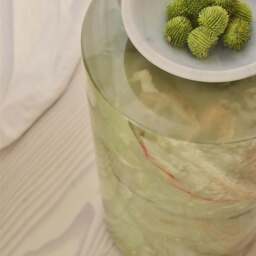 Atella - Green Onyx Round Premium Solid Marble Side Table - thumbnail 2