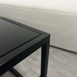 Brooklyn - Black Modern Large Rectangle Tinted Mirrored Coffee Table - thumbnail 2