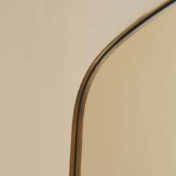 Bowness - Gold Contemporary Arched Metal Wall Mirror 90cm x 75cm - thumbnail 2