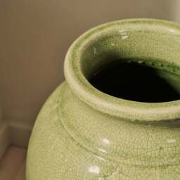 Cadira - Large Jade Green Gloss Ceramic Vase - thumbnail 6