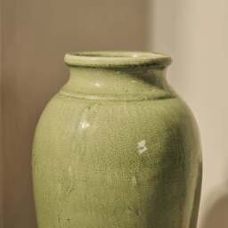 Cadira - Large Jade Green Gloss Ceramic Vase - thumbnail 3