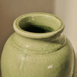 Cadira - Large Jade Green Gloss Ceramic Vase - thumbnail 4
