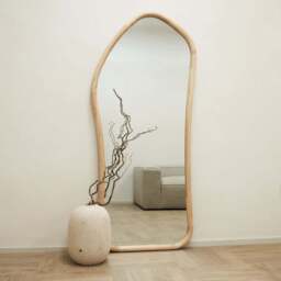 Aaliyah - Full Length Light Wood Irregular Mirror 180cm x 80cm - thumbnail 3