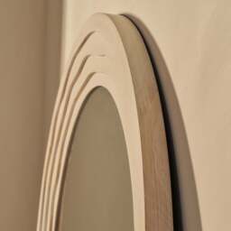 Lucelle - Extra Large Full Length White Washed Wood Arched Mirror 180cm x 120cm - thumbnail 5