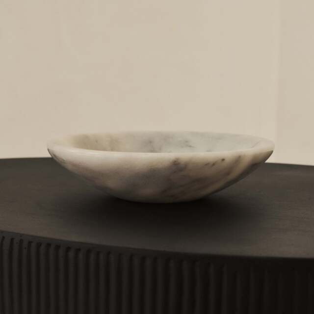 Marbelle - White Marble Decorative Bowl - image 1