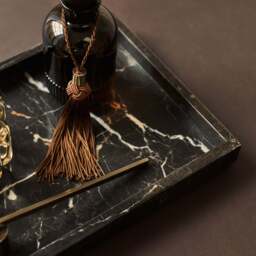 Travara - Dark Emperador Marble Large Rectangular Decorative Tray - thumbnail 6