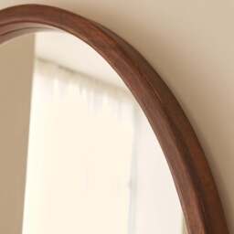 Arden - Dark Wood Full Length Arched Wooden Mirror 175cm x 95cm - thumbnail 6