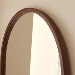 Arden - Dark Wood Full Length Arched Wooden Mirror 175cm x 95cm - thumbnail 5