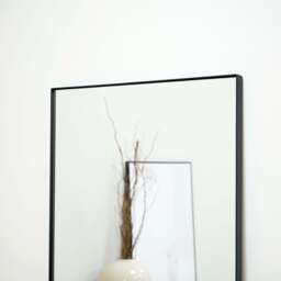 Theo - Full Length Black Rectangular Large Metal Mirror 179cm x 60cm - thumbnail 4