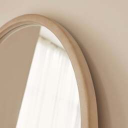 Arden - Concrete Round Wooden Wall Mirror 70cm x 70cm - thumbnail 5