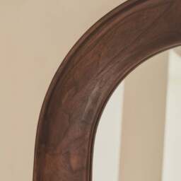 Porta - Full Length Arched Dark Wood Large Mirror 180cm x 70cm - thumbnail 4