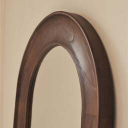 Porta - Full Length Arched Dark Wood Large Mirror 180cm x 70cm - thumbnail 2