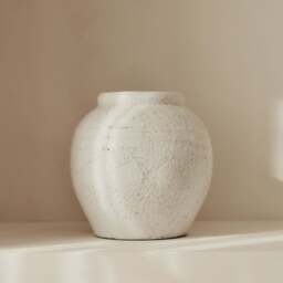 Cyra - Ivory Gloss Ceramic Vase