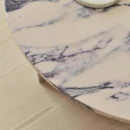 Ravello - Arabescato Round Premium Solid Marble Coffee Table - thumbnail 6