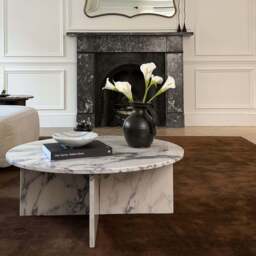 Ravello - Arabescato Round Premium Solid Marble Coffee Table - thumbnail 2