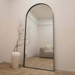 Arcus - Full Length Arched Black Extra Large Metal Mirror 200cm x 90cm - thumbnail 4