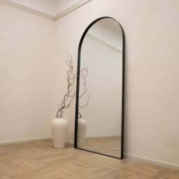 Arcus - Full Length Arched Black Extra Large Metal Mirror 200cm x 90cm - thumbnail 6