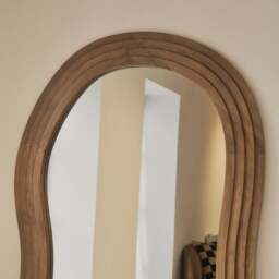 Luciana - Full Length Irregular Warm Wood Extra Large Mirror 200cm x 120cm - thumbnail 3
