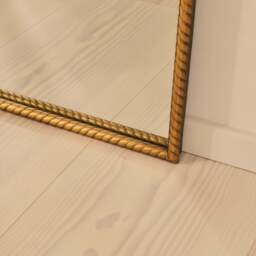 Corra - Gold Full Length Rectangular Rope Twist Mirror 180cm x 90cm - thumbnail 4