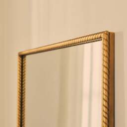 Corra - Gold Full Length Rectangular Rope Twist Mirror 180cm x 90cm - thumbnail 5