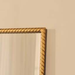 Corra - Gold Full Length Rectangular Rope Twist Mirror 180cm x 90cm - thumbnail 2