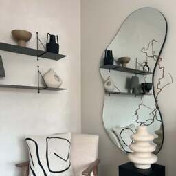 Edge - Large Frameless Irregular Pond Mirror 120cm x 70cm - thumbnail 1