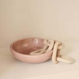 Portera - Blushed Pink Gloss Ceramic Decorative Bowl