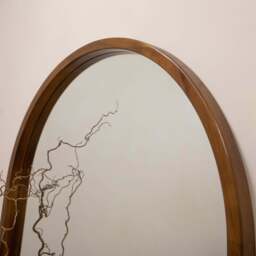 Tamara - Full Length Extra Large Arched Walnut Mirror 190cm x 110cm - thumbnail 4