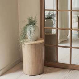 Sasha - Oak Shabby Chic Full Length Window Mirror 180cm x 100cm - thumbnail 5
