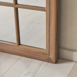 Sasha - Oak Shabby Chic Full Length Window Mirror 180cm x 100cm - thumbnail 3