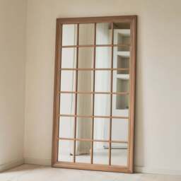 Sasha - Oak Shabby Chic Full Length Window Mirror 180cm x 100cm - thumbnail 6