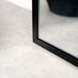 Liberty - Black Wide Arched Metal Overmantle Mirror 120cm x 90cm - thumbnail 6