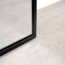 Liberty - Black Wide Arched Metal Overmantle Mirror 120cm x 90cm - thumbnail 5