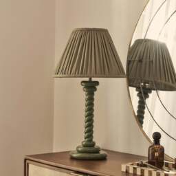 Cordelia - Olive Green Pleated Shade Table Lamp - thumbnail 1