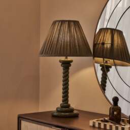 Cordelia - Olive Green Pleated Shade Table Lamp - thumbnail 3
