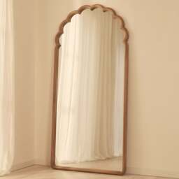 Safi - Full Length Large Arched Warm Wood Mirror 190cm x 90cm - thumbnail 4