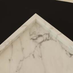 Travara - White Marble Large Rectangular Decorative Tray - thumbnail 2