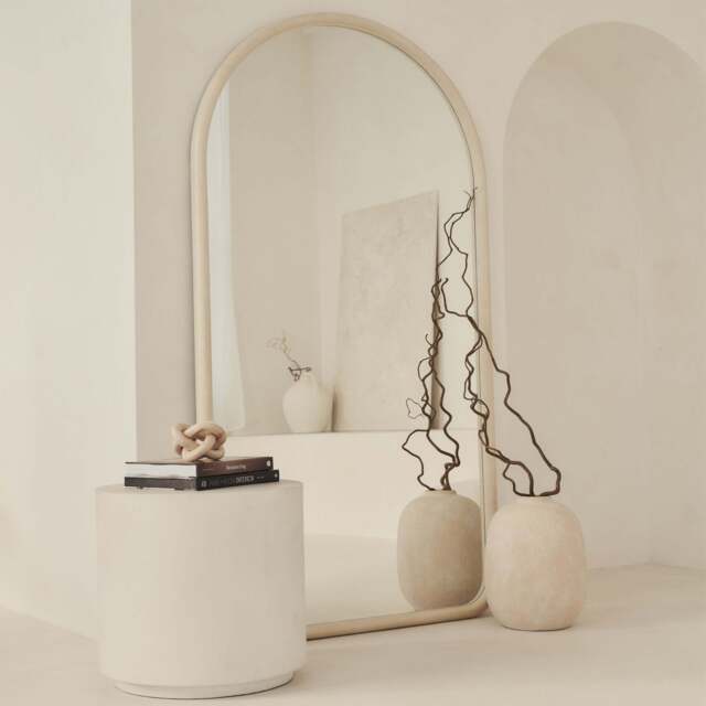 Amora - Extra Large Full Length Arched Concrete Mirror 190cm x 100cm - image 1