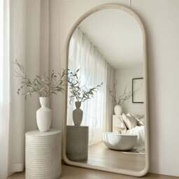 Amora - Extra Large Full Length Arched Concrete Mirror 190cm x 100cm - thumbnail 3