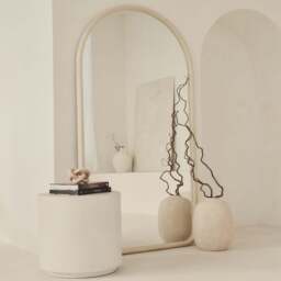 Amora - Extra Large Full Length Arched Concrete Mirror 190cm x 100cm