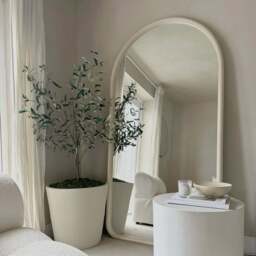 Amora - Extra Large Full Length Arched Concrete Mirror 190cm x 100cm - thumbnail 2