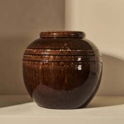 Cyra - Large Chocolate Gloss Ceramic Vase - thumbnail 1