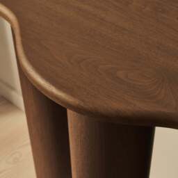 Savanna - Large Dark Wood Curved Wooden Console Table - thumbnail 4