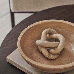 Portera - Beige Gloss Ceramic Decorative Bowl - thumbnail 2