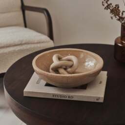Portera - Beige Gloss Ceramic Decorative Bowl - thumbnail 3