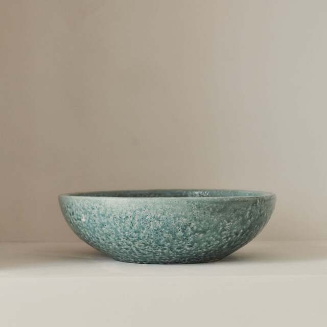 Portera - Coral Blue Gloss Ceramic Decorative Bowl - image 1