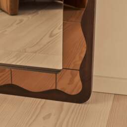 Mirella - Full Length Dark Wood Arched Wooden Mirror 182cm x 105cm - thumbnail 5