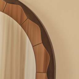 Mirella - Full Length Dark Wood Arched Wooden Mirror 182cm x 105cm - thumbnail 4