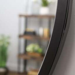 Pebble - Large Black Irregular Metal Wall Mirror 110cm x 90cm - thumbnail 5