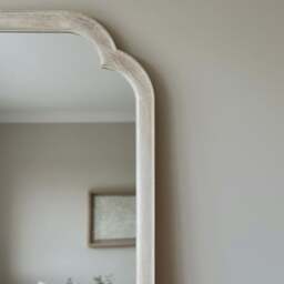 Elena - Full Length White Washed Wood Arched Mirror 170cm x 75cm - thumbnail 2